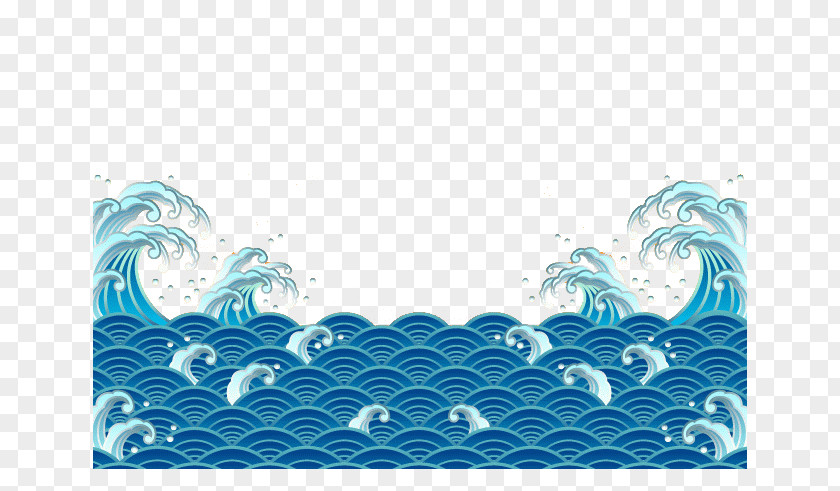 Sea,Billows,wave,Clouds,Chinese Style Wave Sunset Euclidean Vector PNG