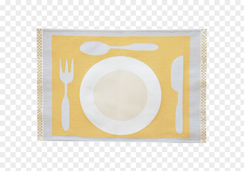 Yellow Plate Rectangle Place Mats Material PNG