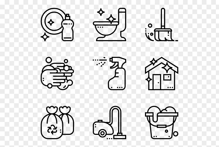 Cleaning Supplies Icon Design Graphic Web PNG