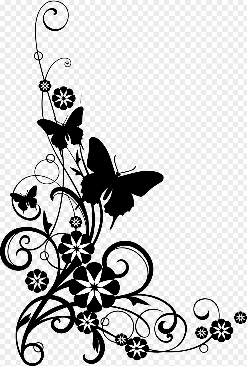 Cookout Flower Gothic Butterfly Painting Art Drawing Design PNG