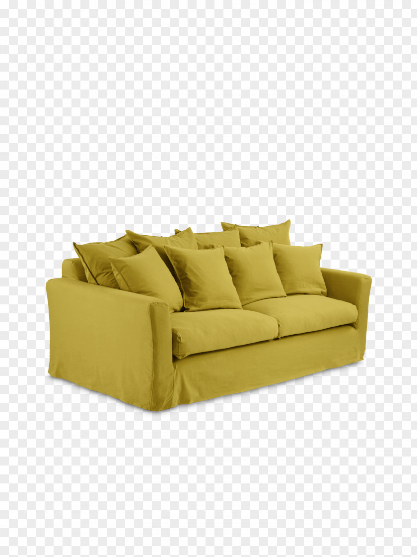 Yellow Sofa Bed Couch Furniture Slipcover Cushion PNG