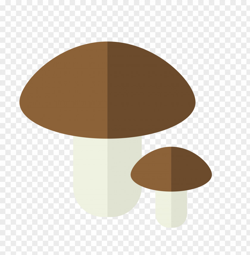 Hand-painted Small Brown Mushrooms Angle Font PNG