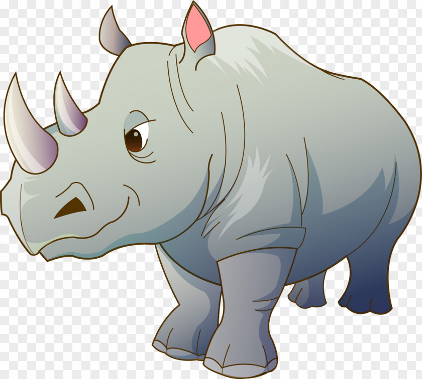 Design Rhinoceros Cartoon PNG