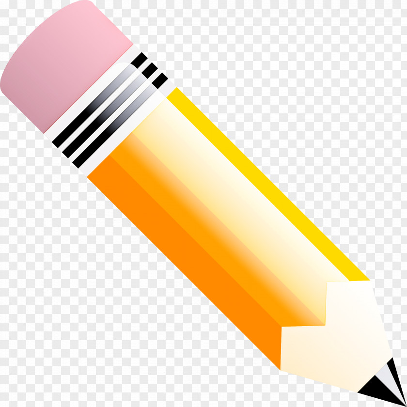 Office Supplies Writing Implement Yellow Line Pencil PNG