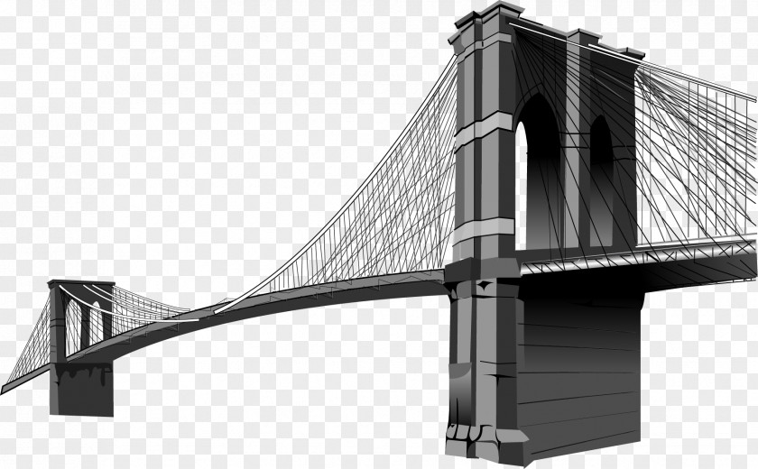 Vector Bridge Brooklyn Clip Art PNG