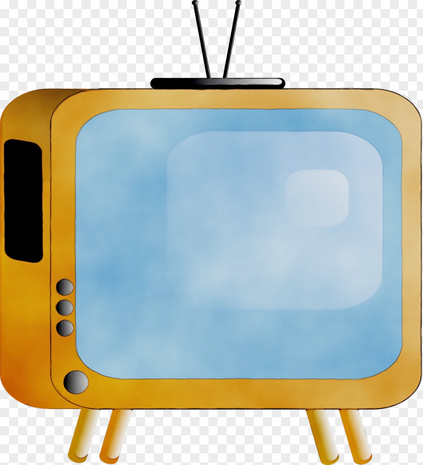 Yellow Television Media Rectangle Easel PNG