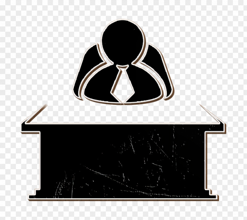Chief Sitting Behind A Desktop Icon Humans Resources PNG