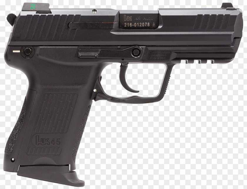 Compact Heckler & Koch HK45 .45 ACP USP Firearm PNG
