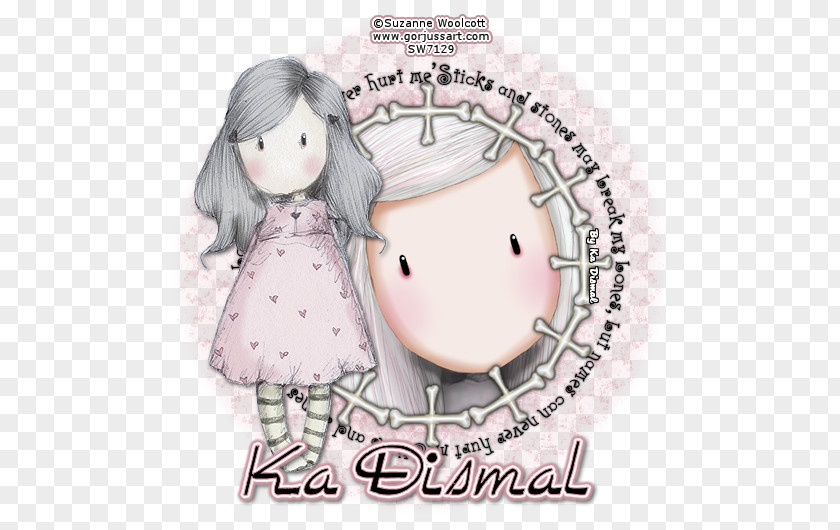 Eye Doll Cartoon Pink M PNG