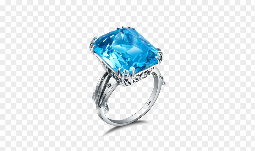 Sapphire Turquoise Ring Silver Topaz PNG