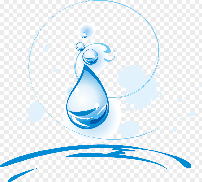 Blue Water Drop Euclidean Vector PNG