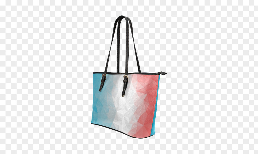 Blue Polygon Tote Bag Handbag Zipper Pocket PNG