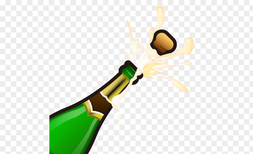Champagne Bottle Emoji Sparkling Wine PNG