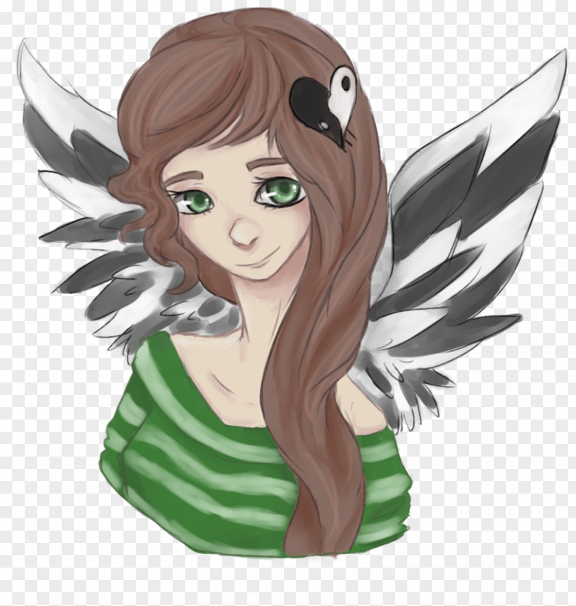 Fairy Cartoon Figurine Brown Hair PNG