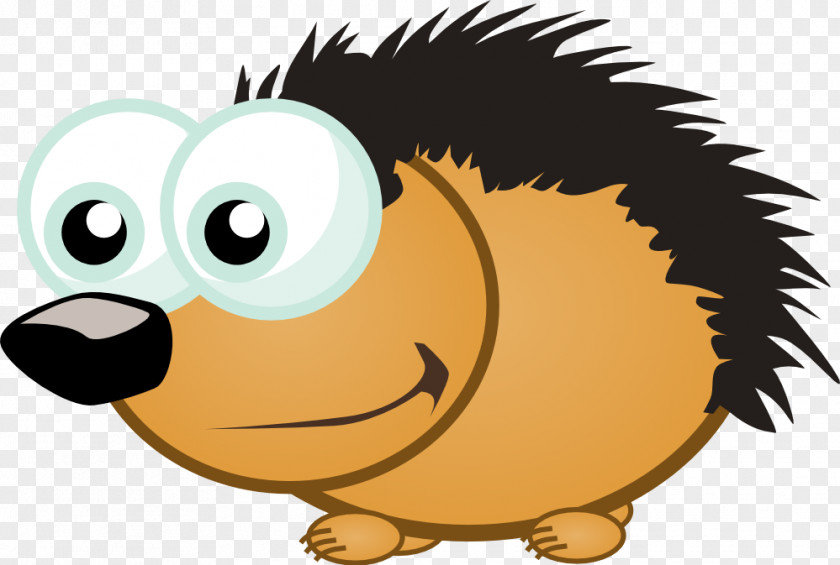Porcupine Coloring Pages European Hedgehog Cartoon Clip Art PNG