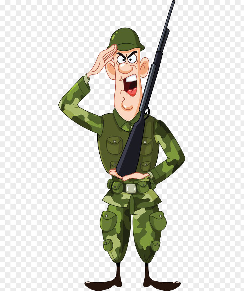 Salute The Slogans Of Soldiers Soldier Royalty-free Clip Art PNG