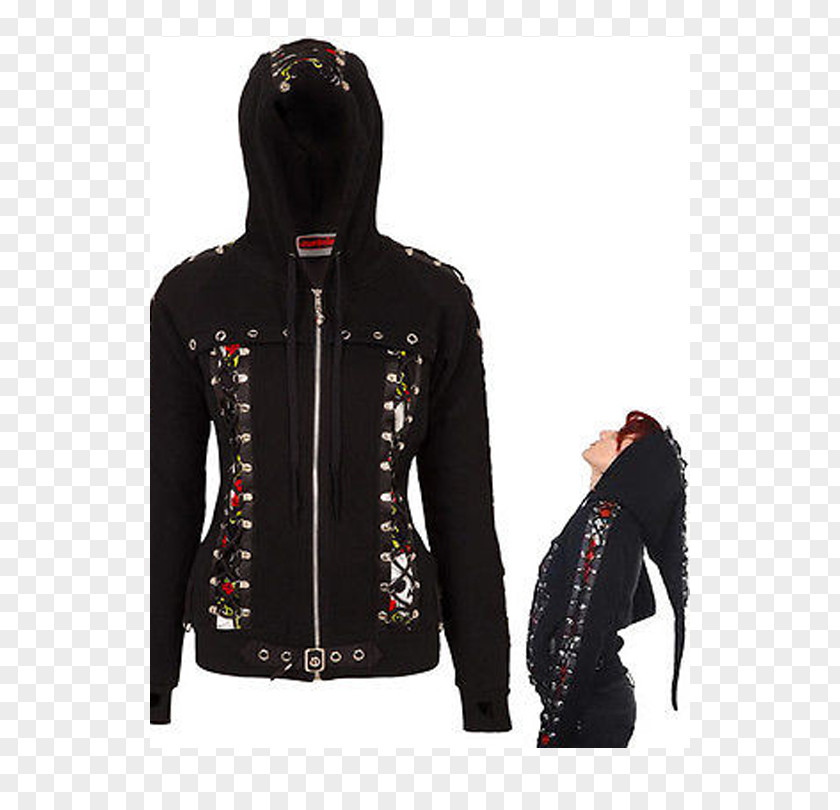 Gothic Rose Hoodie Sweater Jacket Bluza Zipper PNG