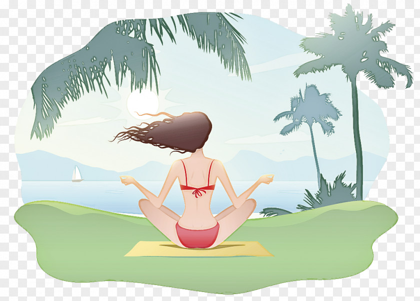 Physical Fitness Yoga Vacation Plant Sitting PNG
