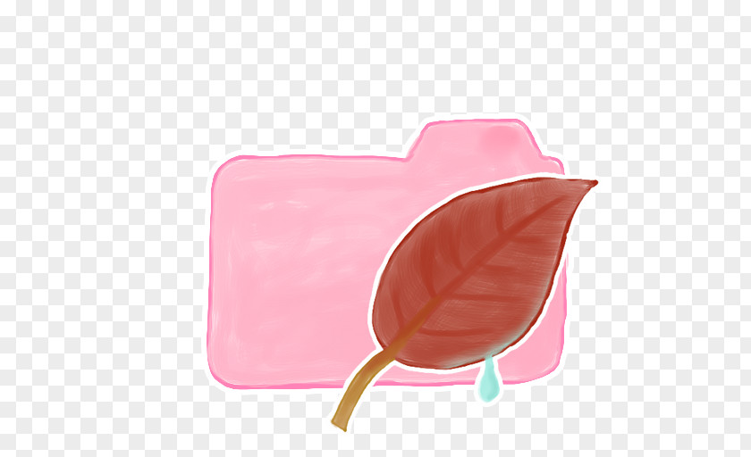 Folder Candy Leaf Pink Magenta Peach PNG