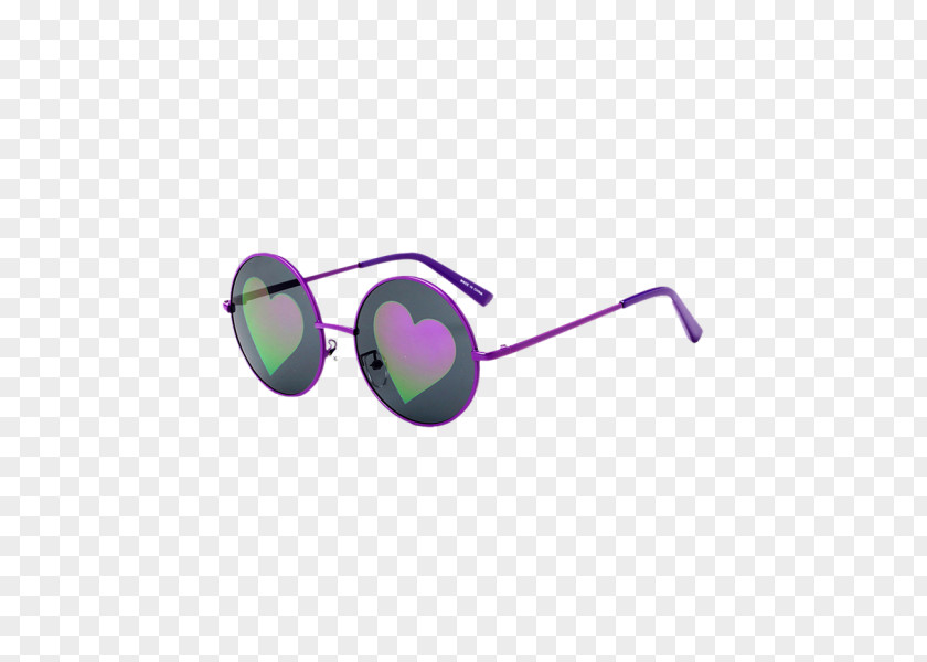 Heart Sunglasses Goggles Mirrored Eyewear PNG