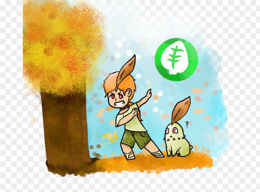 Rabbit Chikorita Art Illustration Image PNG