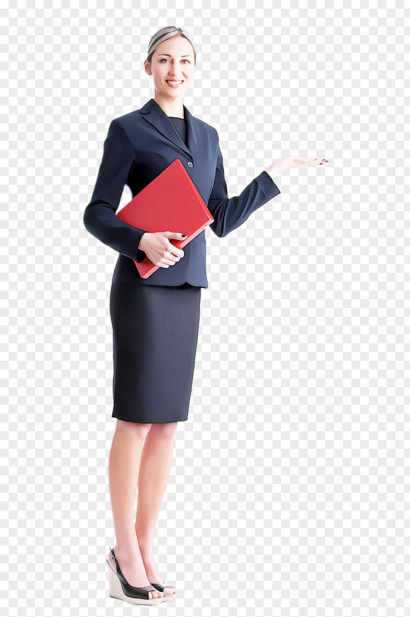 Uniform Employment Clothing Standing Sleeve Dress Pencil Skirt PNG