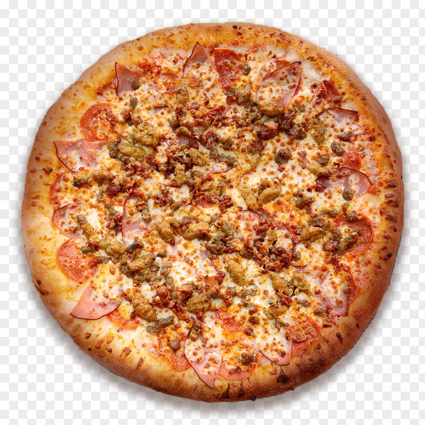 Bacon New York-style Pizza Take-out Clip Art PNG