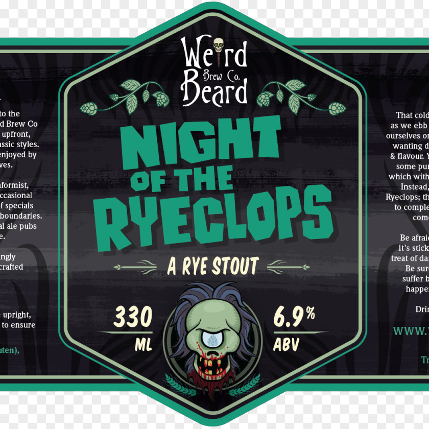 Good Night Label Weird Beard Brew Co Brand Font PNG