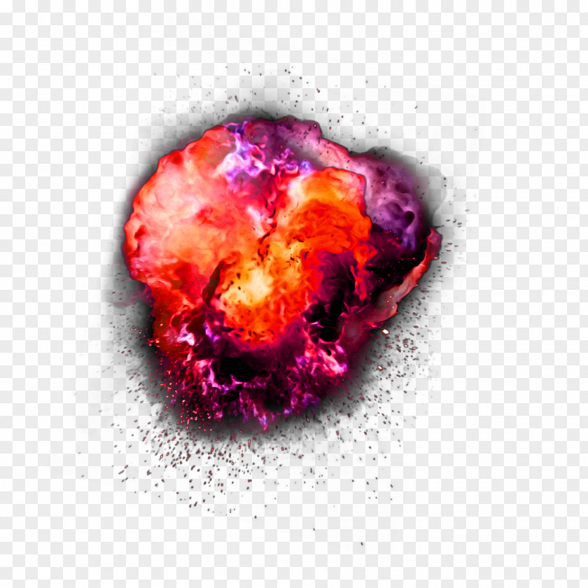 Red Atmospheric Explosion Effect Element Clip Art PNG