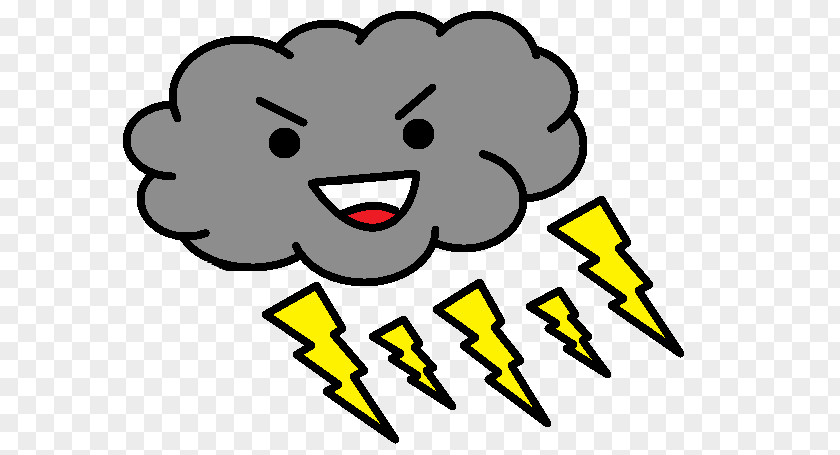 Angery Cloud Thunderstorm Lightning PNG