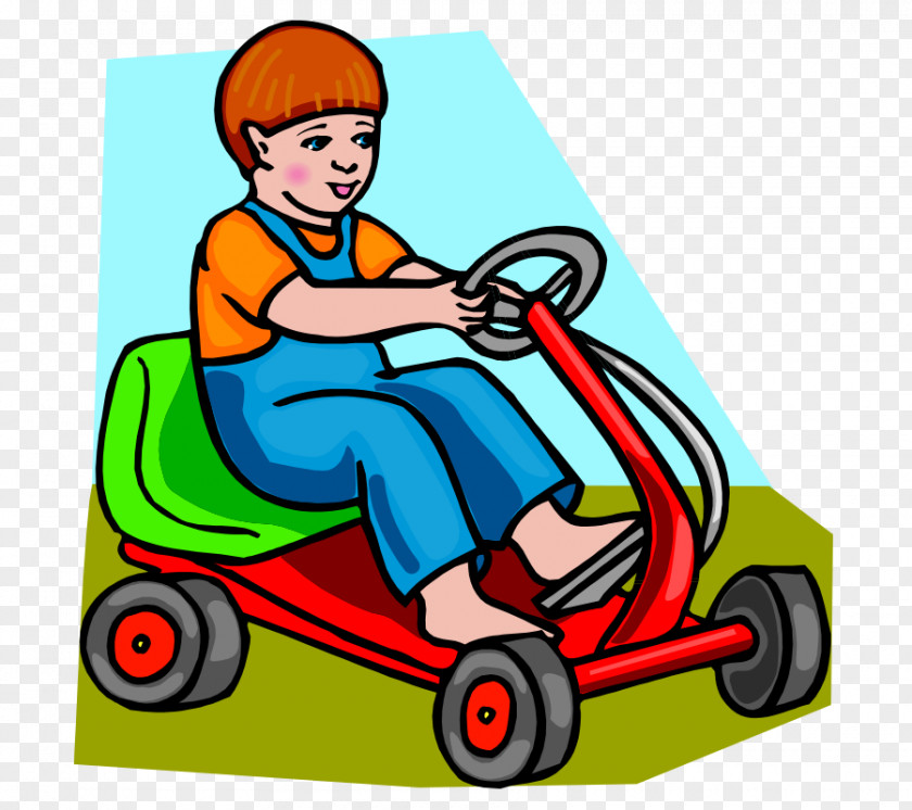Kids Driving Go-kart Kart Racing Clip Art PNG