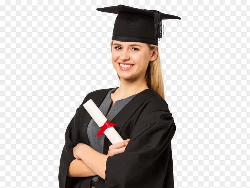 Kids Graduate Graduation Ceremony Academic Dress University Master's Degree Gown PNG