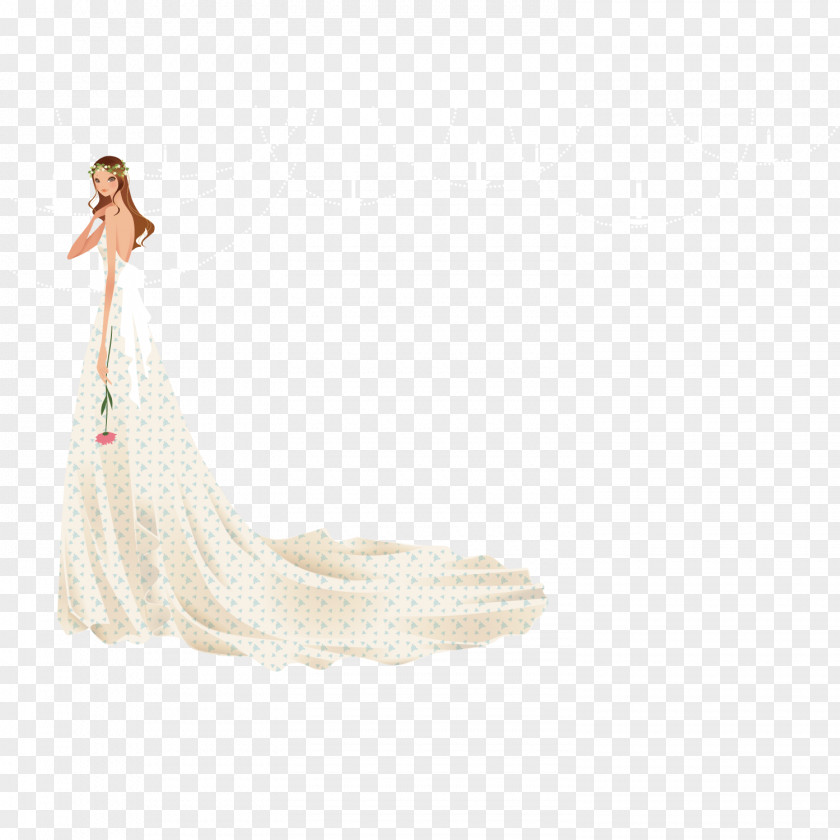 The Bride Wearing A Wedding Dress PNG