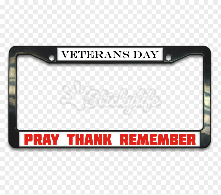 Veteran's Day Vehicle License Plates Car Picture Frames Plastic PNG