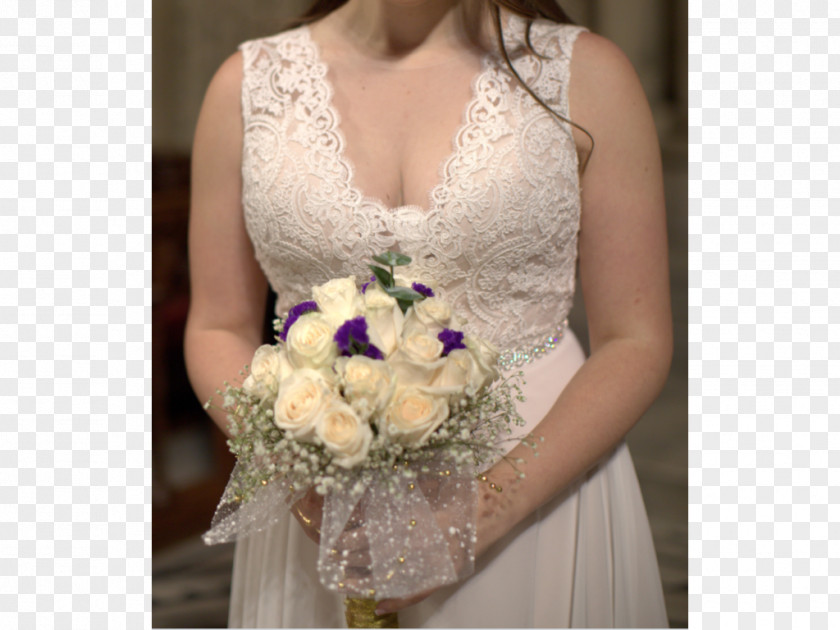 Blush Floral Wedding Dress Bride Design PNG