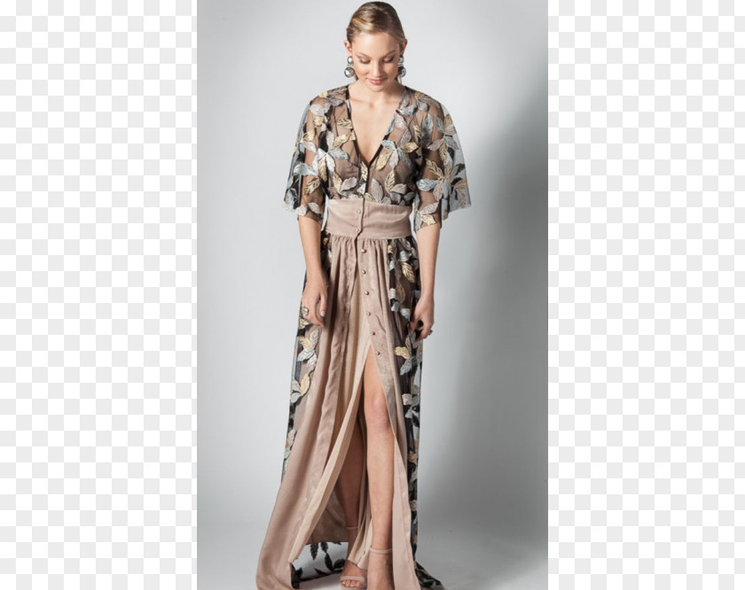 Dress Robe Slip Sleeve Kimono PNG