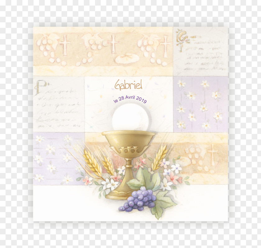 France In Memoriam Card First Communion Solennelle PNG