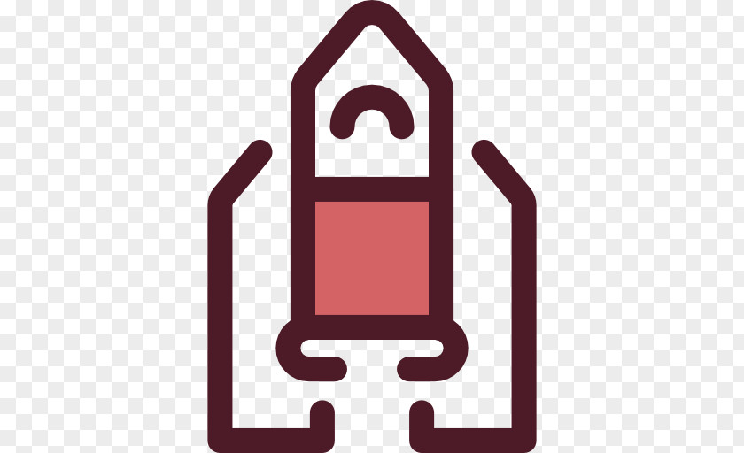 Maroon Vector Spacecraft Rocket Launch Transport PNG