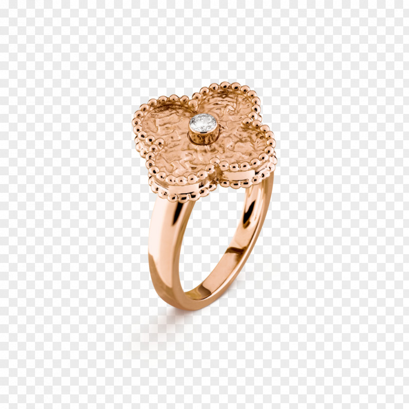 Van Cleef Ring & Arpels Colored Gold Diamond PNG