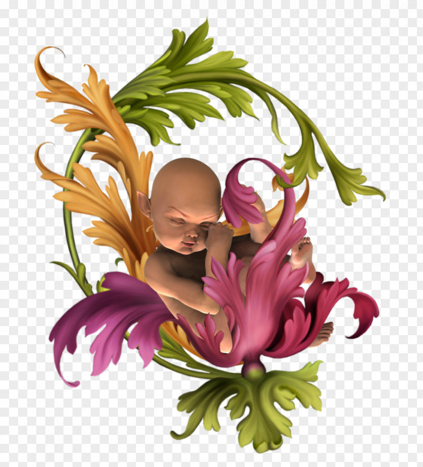 Fairy Floral Design Childbirth Flower PNG