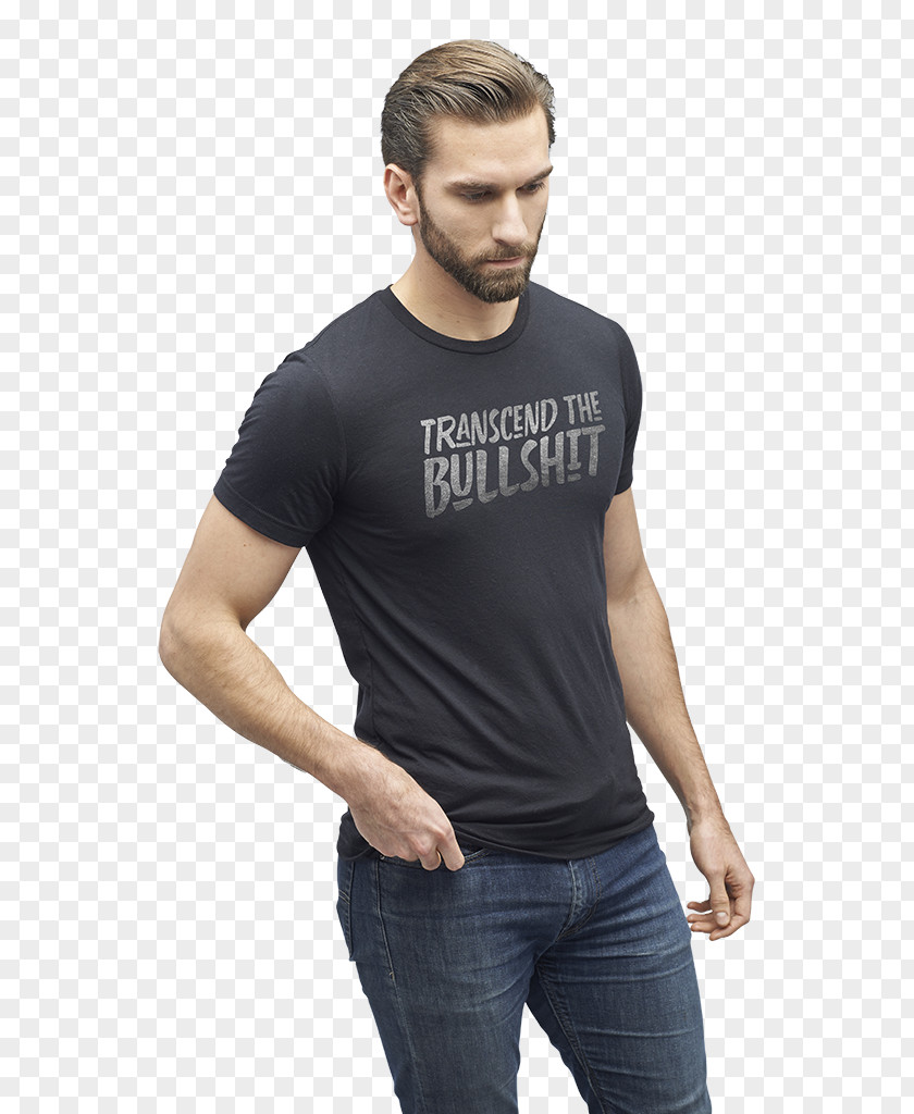 Tall Man Printed T-shirt Crew Neck Sleeve Clothing PNG