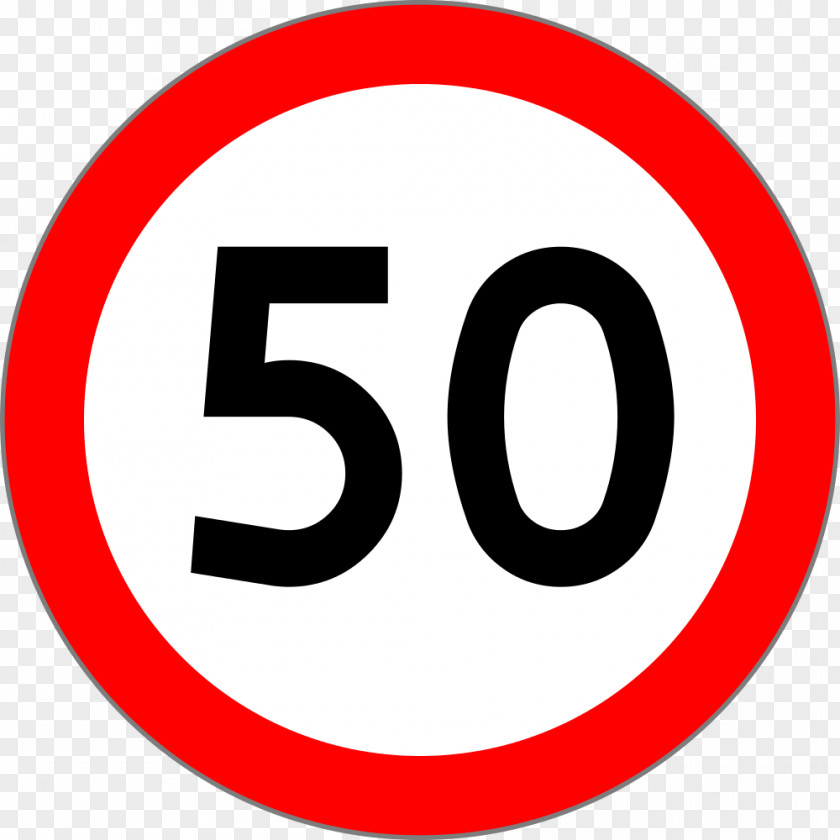 50 Prohibitory Traffic Sign Speed Limit Stock Photography PNG