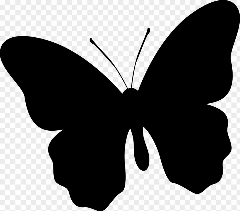 Brush-footed Butterflies Clip Art Silhouette Leaf Black M PNG