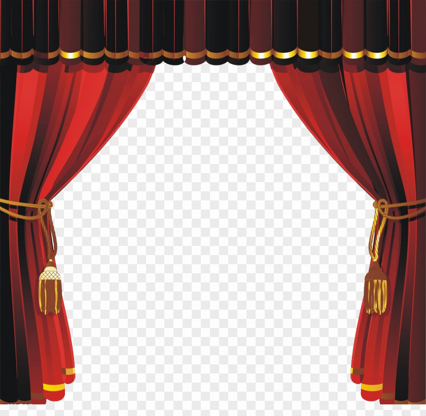 Free To Pull The Red Curtain Theater Drapes And Stage Curtains PNG