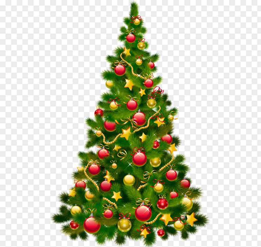 Large Transparent Christmas Tree With Ornaments Clipart Ornament Decoration Clip Art PNG