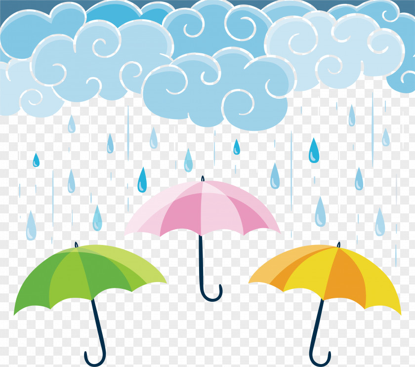 Umbrellas In Rainy Days Umbrella Graphic Design Rain PNG