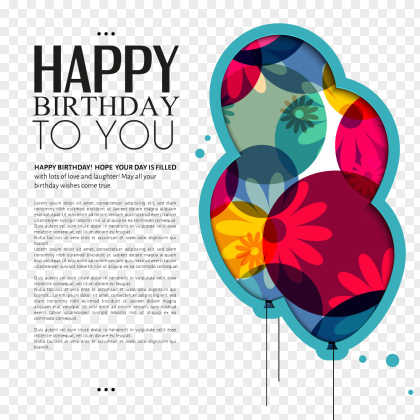 Balloon Greeting Plane Wedding Invitation Birthday Cake Card Happy To You PNG
