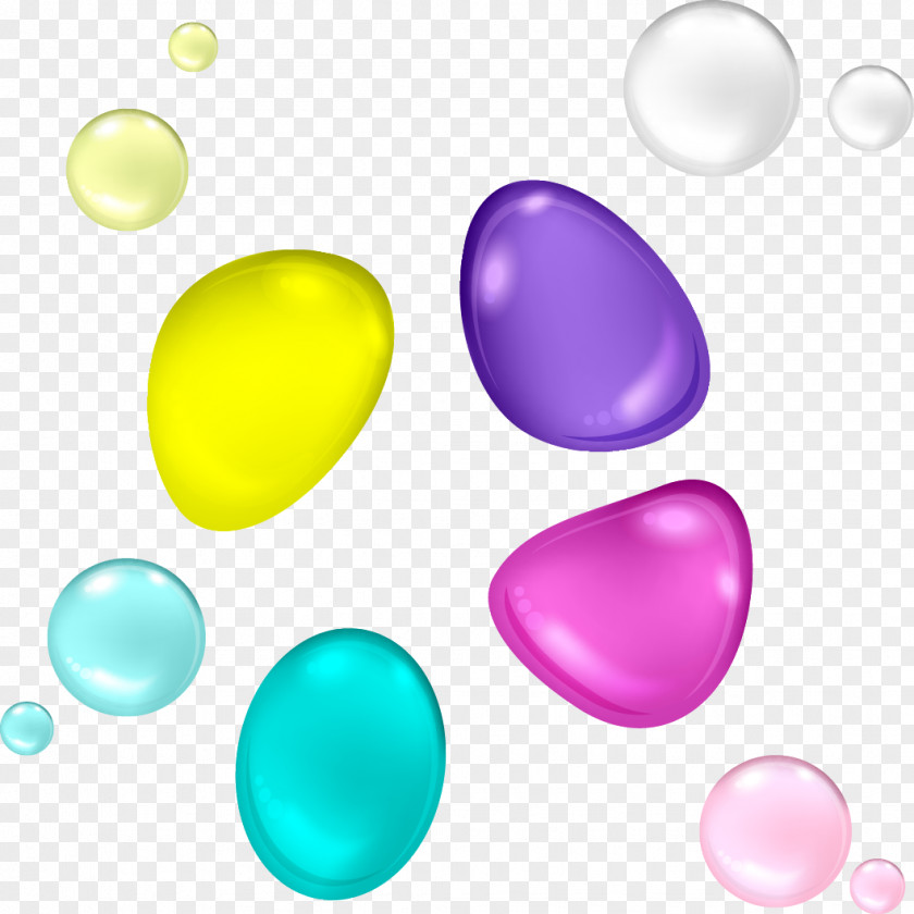 Colorful Water Droplets Bubble Vector Drop PNG