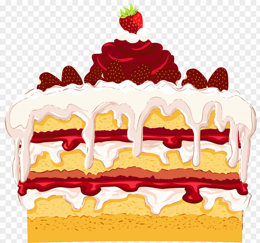 Strawberry Cake Clipart Birthday Cupcake Dessert Shortcake Clip Art PNG
