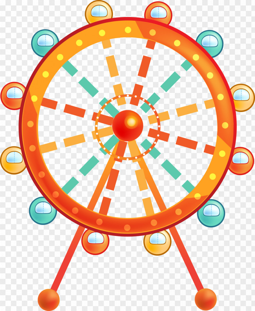 Cartoon Ferris Wheel Clip Art PNG